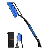 AstroAI スノーブラシ スノースクレーパー 除雪ブラシ 収納袋付き 雪かき 除雪 除霜作業 車用 霜取り 軽量 全長69cm