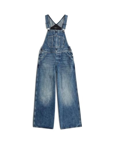 G-STAR Women's Cinch Wide wmn Dungaree, Blue, L
