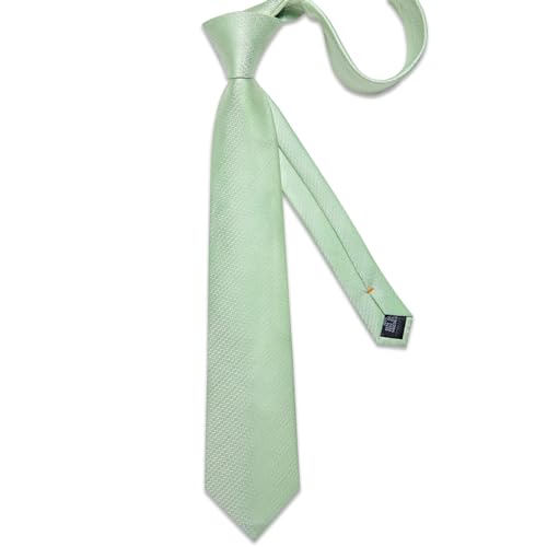 Image of DiBanGu Mens Tie Silk Plaid Striped Necktie and Pocket Square Cufflinks Tie Clip Set with Gift Box Formal Wedding Party