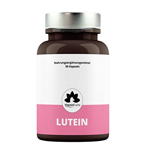 Lutein Kapseln hochdosiert mit 500 mg Tagete Extrakt pro Kapsel. 90 Stück von Vitaminfuchs Cover