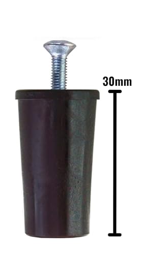 bricoleva.it Stop Caps for Roller Shutter 30 mm - Bumper for Roller Shutter Made in Italy - Stops for Roller Blinds and Roller Blinds - Anti-Theft Shutters - Including Screw (10 Pieces) - Image 2
