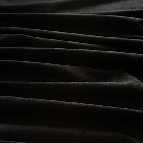 Tissu suédine extensible noir de luxe pour confection haut de gamme 5m