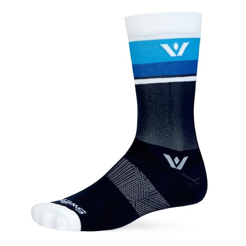 Image of Swiftwick- ASPIRE Crew Cycling Socks, Firm Compression Fit, Moisture Wicking