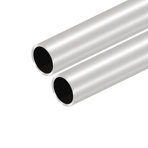 Lzzoeagh Aluminum Tube 1 1/2,2Pcs 16 Inch Length 1 1/2 Inch Od Aluminum Round Tube,3Mm(0.118") Wall 6063 Aluminum Round Tube For Diy cover