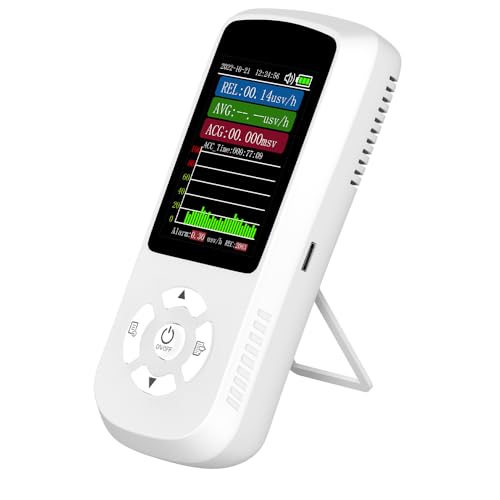 Image of Geiger Counter Measurement Range 0~99.99μSv /h Hand-held Nuclear Radiation Detector Monitor Detectable β-ray γ-ray X-ray with Column Chart Displaying for Personal Use