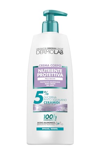 Dermolab Crema Corpo Ricca Nutriente e Protettiva 48H Pelli Secche con Burro di Avocado - 400 ml