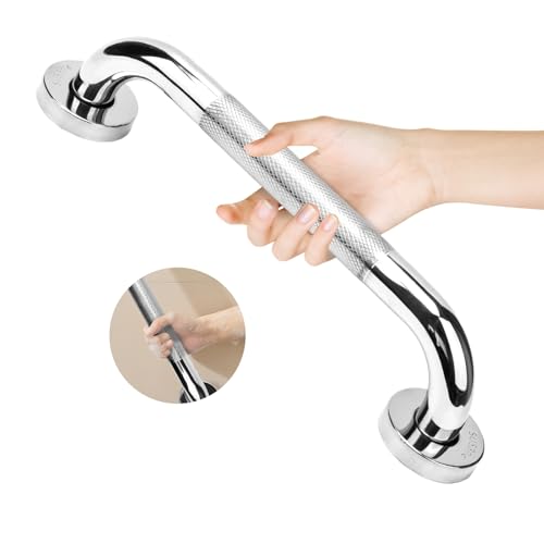 HAIMAYEE Barres D'appui de Salle de Bain en Acier Inoxydable 304 avec Surface Moletée,Sécurité Barres d'appui Antidérapantes pour Personnes âgées,Poignée Baignoire Pour Toilette,Cuisine,Stairway 30cm