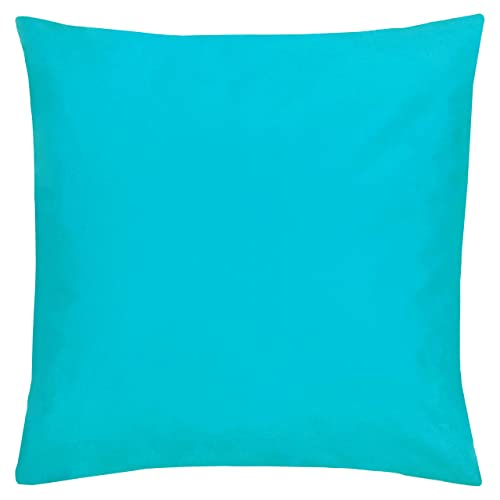 furn. Wrap Plain Garden Outdoor Cushion – UV Resistant Water Resistant Polyester Filled (Aqua – 43x43cm)