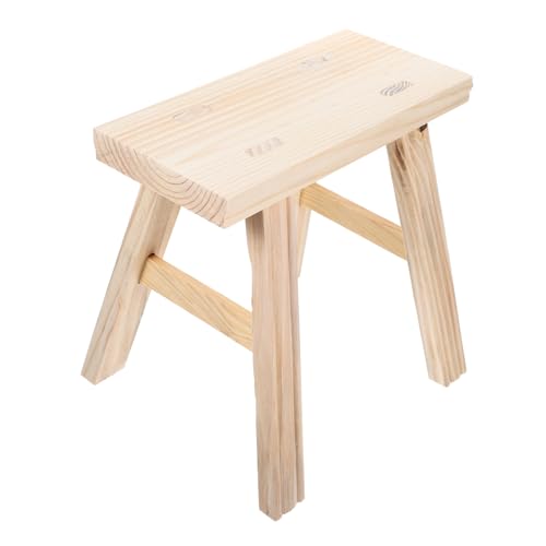 IWOWHERO Banqueta Baja de Madera Sólida