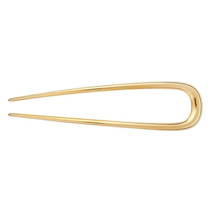 MACHETE Midi Oval French Hair Pin for Thin Thick Hair in Gold, 5 Inch Women Girls Hairstyle Accessories