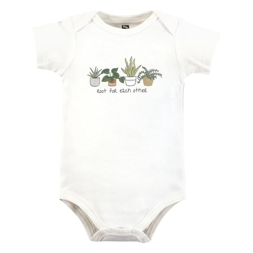 Image of Hudson Baby Cotton Bodysuits, Plants, 18-24 Months