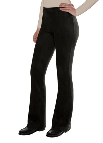 Matty M Women's High-Rise Bootcut Faux Suede Pants2