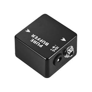 With 1/4" input & output jacks With it, your guitar will sound like it's plugged directly into your amp with a short cord. For completely eliminating cable capacitance and tone sucking. Compact size with full metal shell, lightweight and durable. Pow...