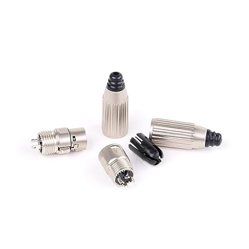 Conector XLR de aluminio robusto y 3 pines macho hembra negro modelo D1033 8