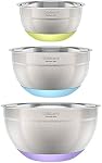 Cuisinart 3-Piece Stainless Steel Mixing Bowls with Nonslip Base, 1.5qt, 3qt & 5qt