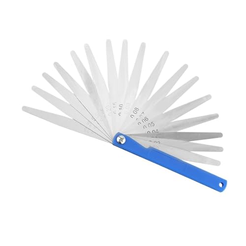 Juego de calibradores de espesores métricos Flozari, rango 0,02–1,0 mm, para medir holguras en válvulas, motores diésel y equipos agrícolas miniatura 2