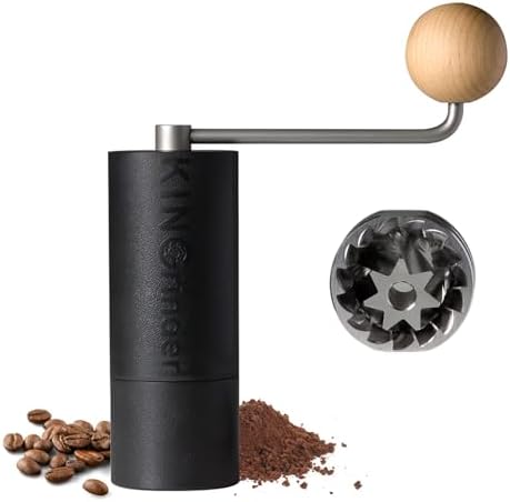 KINGrinder P2 Lightweight Manual Hand Coffee Grinder for Moka Pot, French Press, Drip and Espresso with Assembly Consistency Stainless Steel Conical Burr Mill, 20g Capacity