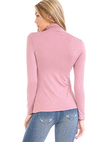 Image of Women's Lightweight Long Sleeve Turtleneck Top Pullover Sweater (S-3XL)