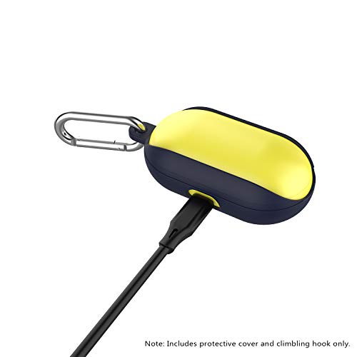 KKmoon Capa de silicone macia compatível com capa de fone de ouvido Galaxy Buds com gancho flexível