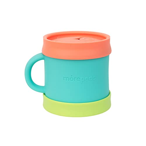 Image of morepeas The Everything Snack Cup | Steam Veggies & More | Reversible Lid & Suction Base, Snack Catcher, Dishwasher, Microwave, Freezer Safe, BPA Free