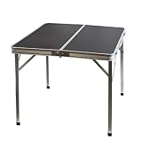 Aluminium Klapptisch 'Domburg' Campingtisch 80x80cm Schwarz Gartentisch Beistelltisch Falttisch Picknicktisch Alutisch faltbar
