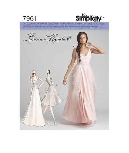 Simplicity US8289P5 Women's Special Occasion Dress Sewing Patterns by Leanne Marshall, Sizes 12-20