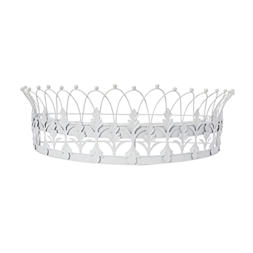 Creative Co-op Canopy Crown, Metal, White
