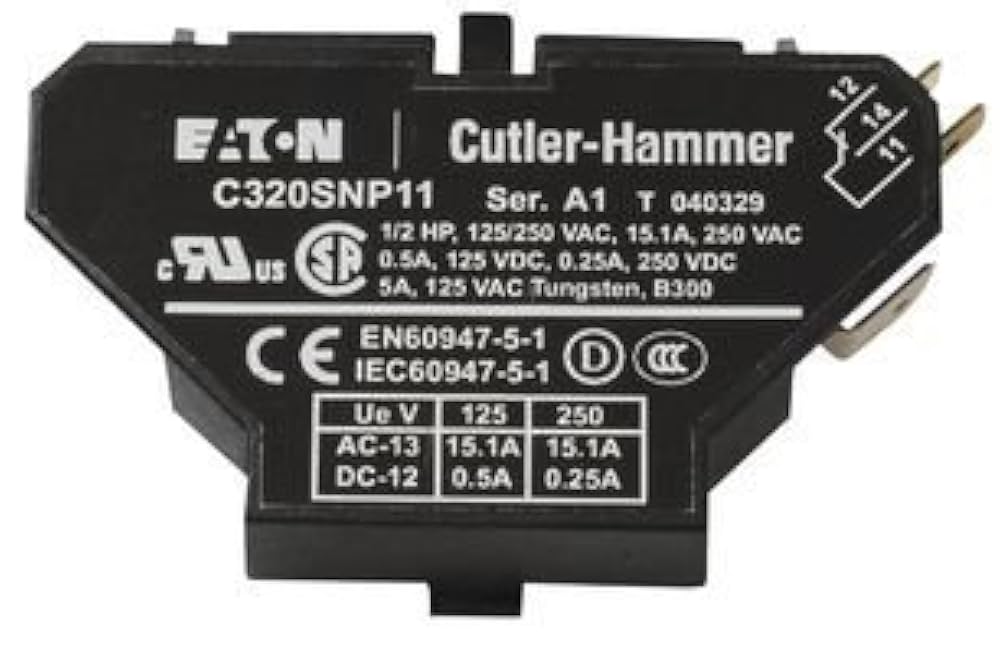 Cutler Hammer C320SNP11 - 1NO 1NC Auxiliary Contact: Amazon