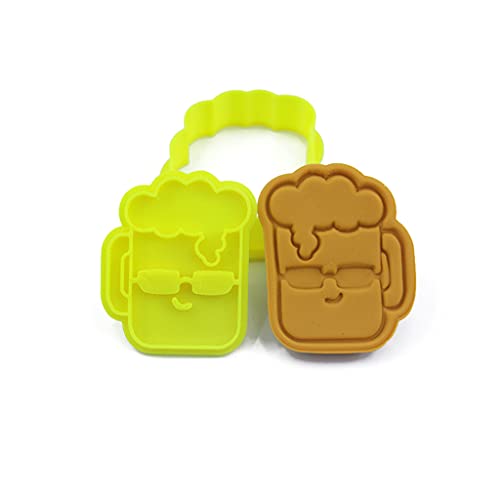 YIFEIJIAO, Moldes de biscoito de plástico de grau alimentício cortador de biscoito 3D Mom and Dad I