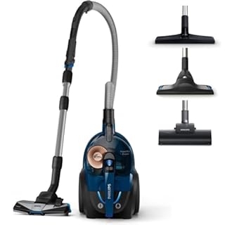 Philips PowerPro Expert Beutelloser Staubsauger – Kompakt, 900-W-Motor, PowerCyclone 8 Technologie für starke Saugleistung, Multi-Oberflächen-Reinigung, Allergy Lock, Super Turbo Bürste (FC9745/09)