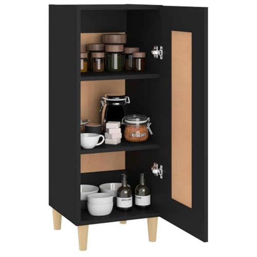 Tablero alto de madera negro con compartimentos internos para pasillos 6
