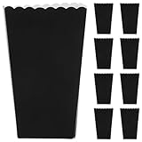 Amosfun ポップコーンボックス ポップコーン入れる容器 個入り 黒 フライドポテトボックス ポップコーンカップ 箱 紙 業務用 耐油 折りたたみ スナック保存袋 お菓子箱 パーティー バレンタインデー 結婚式 誕生日