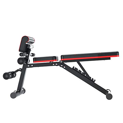 Adjustable Weight Bench for Full Body Workout, Training Exercise Workout Bench for Home Gym, Sit Up Bench Flat