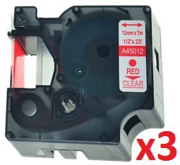 Cartridges Kingdom 3 Schriftband Kassetten kompatibel für Dymo D1 45012 12mm x 7m Cover