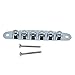 Dopro Guitar Bridge String Thru Body Ferrule Plate Guitar String Ferrules Plate String Bushing Plate for Electric Guitar Chrome