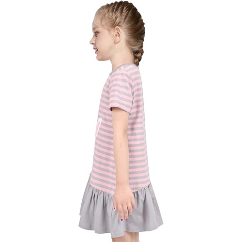 Image of Sunny Fashion Girls Dress Easter Bunny Ears Headband Egg Hunt Size 3-8