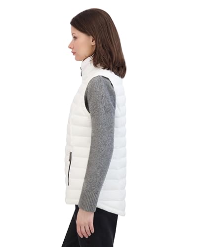 Image of Nautica Women's Stretch Puffer Vest - Water-resistant Transitional Outerwear Layer With Detachable Hood