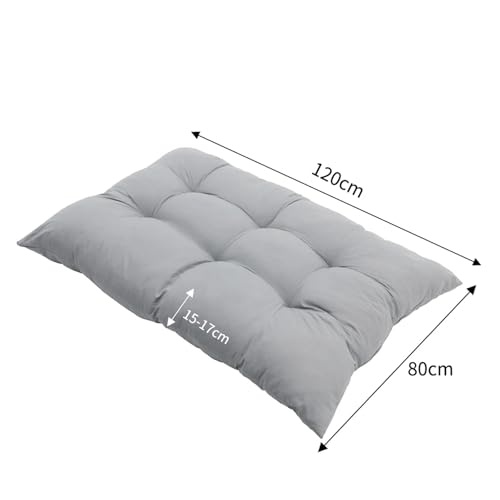 Cojín para silla colgante rectangular gris oscuro con mechones para hogar 4