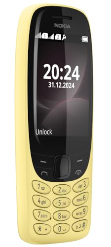 Image of Nokia 6310 Dual SIM Keypad Phone with a 2.8 inch Screen, Wireless FM Radio and Rear Camera with Flash | 1 Year Replacement Guarantee | Yellow