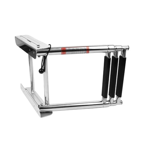 Escalera telescópica de acero inoxidable 3 peldaños para piscina miniatura 4