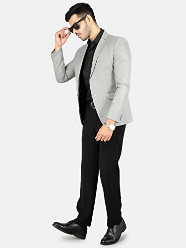 Image of WINTAGE Men's Polyester Cotton Plain Blazer