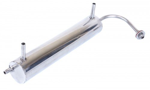 AlcoFermBrew Distillatore di Acciaio Inossidabile 25cm - Graham + 1 Metro di Silicone - Distillatore di Vetro | Serpentina condensatore