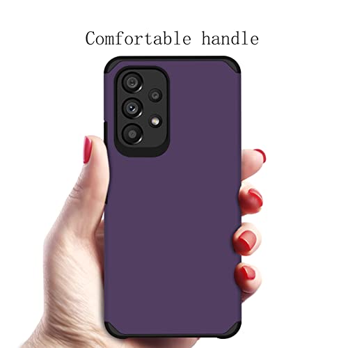 Sunstory For Galaxy A53 5G Case With Tempered Glass Screen Protector, Samsung A53 5G Case, Hybrid Shock Proof And Rugged Bumper Pc+Tpu Cover Case For Samsung Galaxy A53 5G Case Phone (A53 5G, Purple) #TOP2