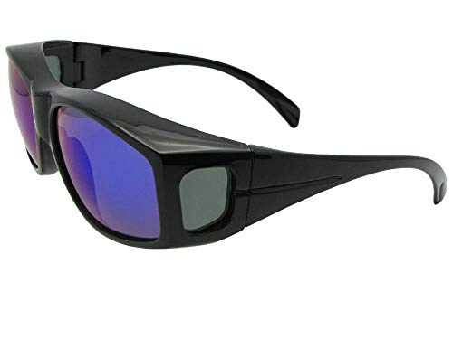 Large Wrap Around Polarized Fit Over Sunglasses for Men UV Protection - Sunglasses Over Glasses F183