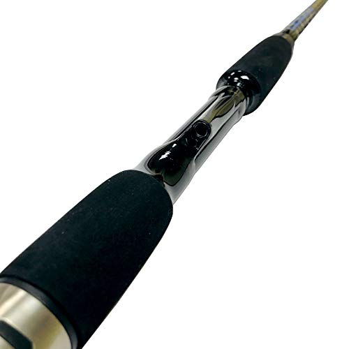 image for EatMyTackle Sabiki Rig Bait Fishing Rod (8ft.), Black, 1 Pack