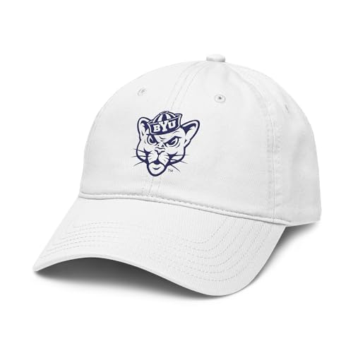 BYU Cougars Mascot White Officially Licensed Adjustable Baseball Hat