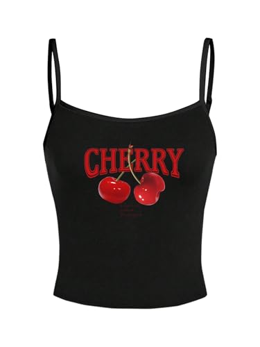 トップス CFIERCE Bear cherry print tank top cherry tank top sold on Temu United States