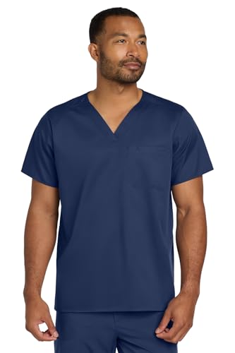 Custom Embroidered Men's V-Neck Scrub Top – Add Your Name, Logo & Design2