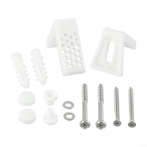 FACAIIO - FACAIIO Kit de fixation au sol coudé en acier inoxydable pour salle de bain, WC, cuvette ou bidet avec vis de montage de type L et cache-boulons, pièces argentées