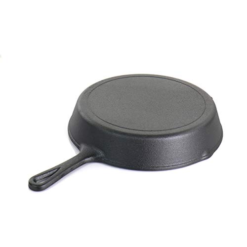 Image of MegaChef Pre-Seasoned 9 Piece Cast Iron Skillet Set